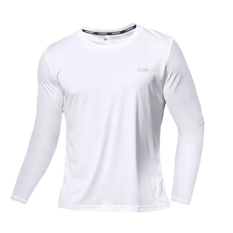 Men's Long Sleeve Crew Neck Sports T-Shirt