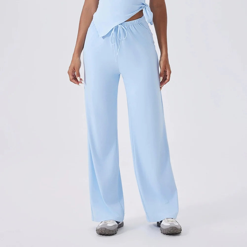 Women's Sleeveless Crop Top and Pants Workout Set
