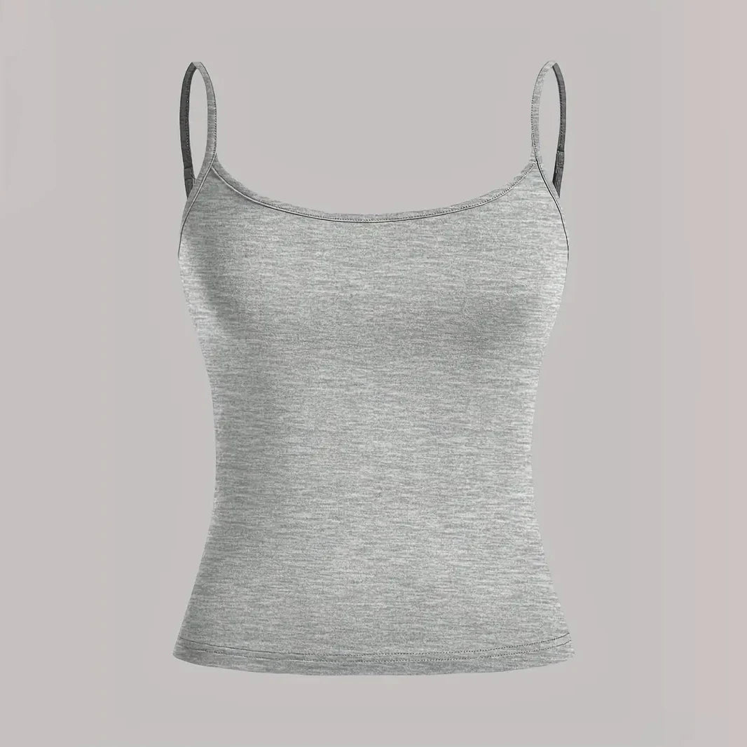 Women's Fitted Camisole with Spaghetti Straps and a Simple Scoop Neckline