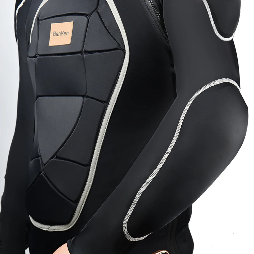 Long Sleeve Padded Protective Base Layer Sports Top