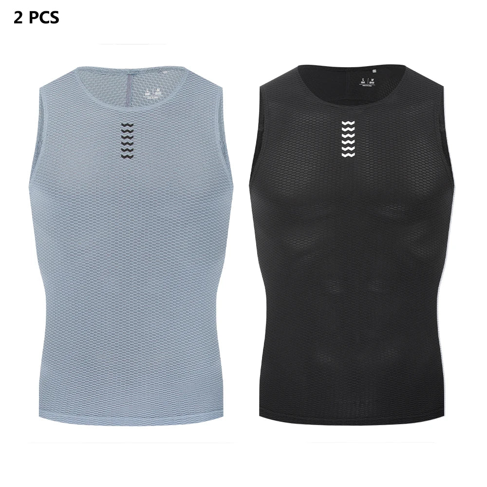 Sleeveless Crew Neck Cycling Base Layer Tank Top