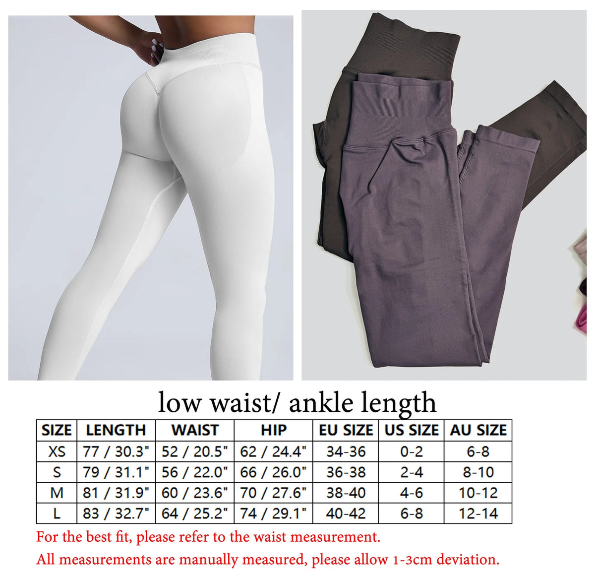 Women's Scrunch Full Length Leggings For Workout Outfits