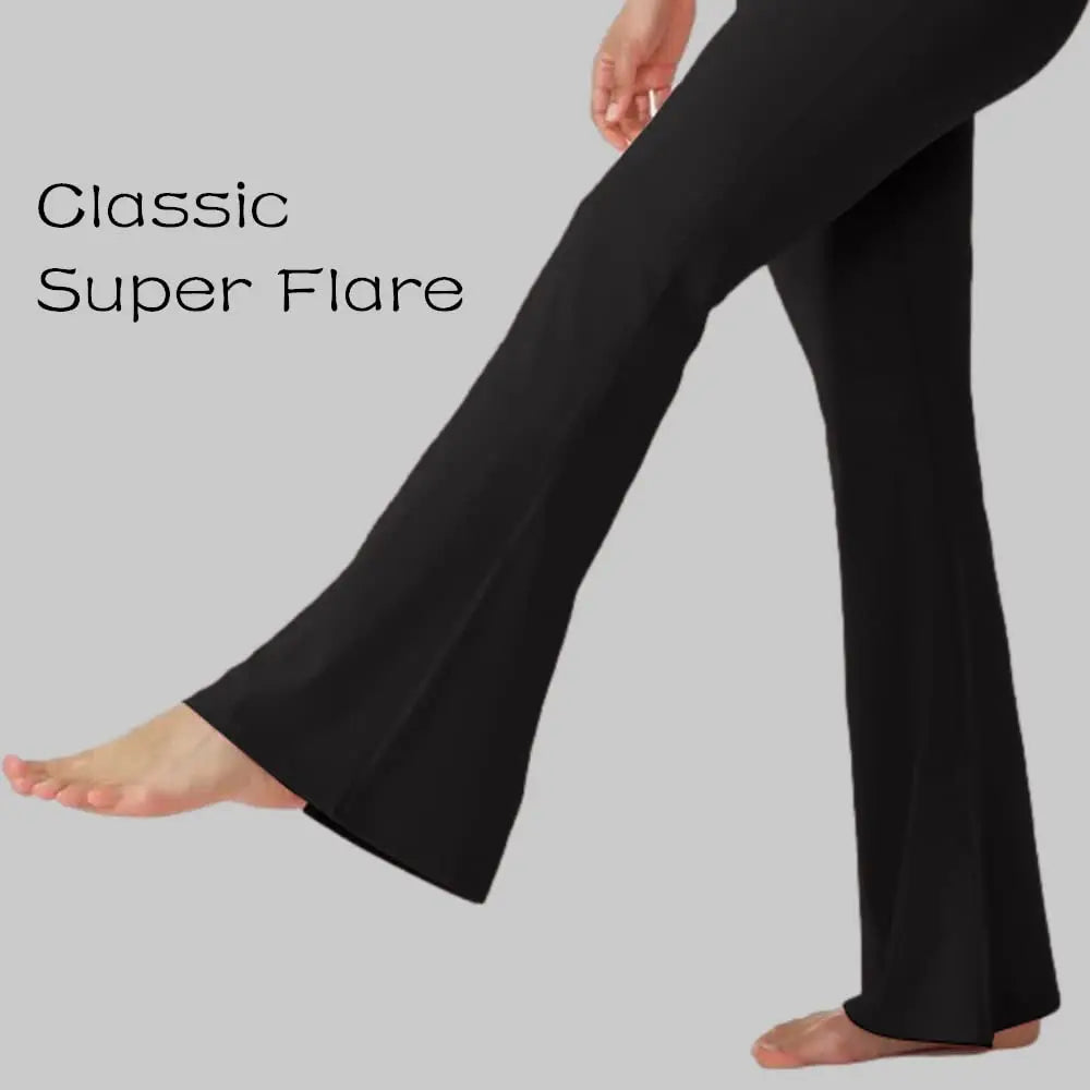 Women's Side Pocket Flared Leggings For Workout Outfits