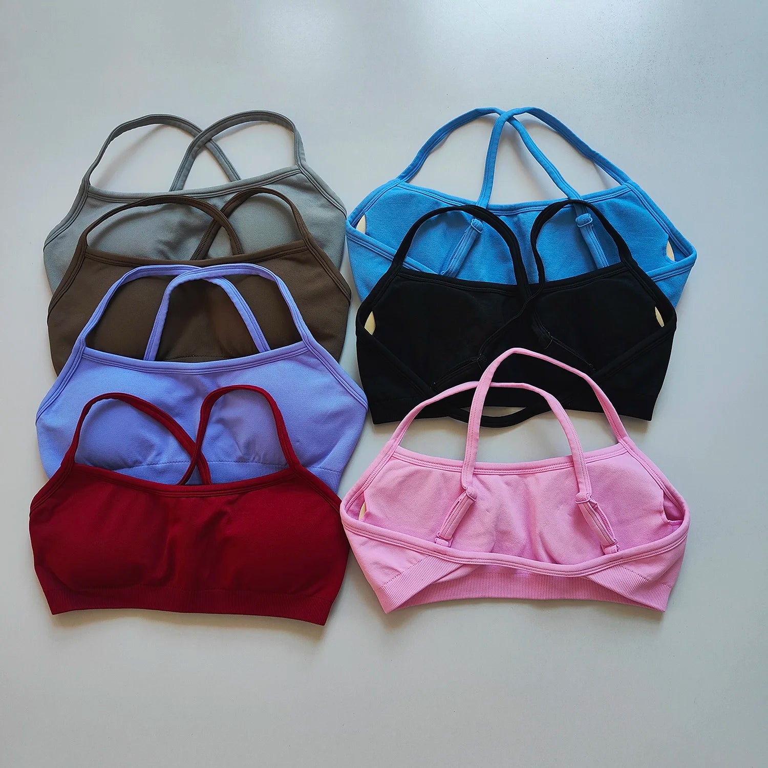 Women's Thin Strap Cross Back Sports Bra