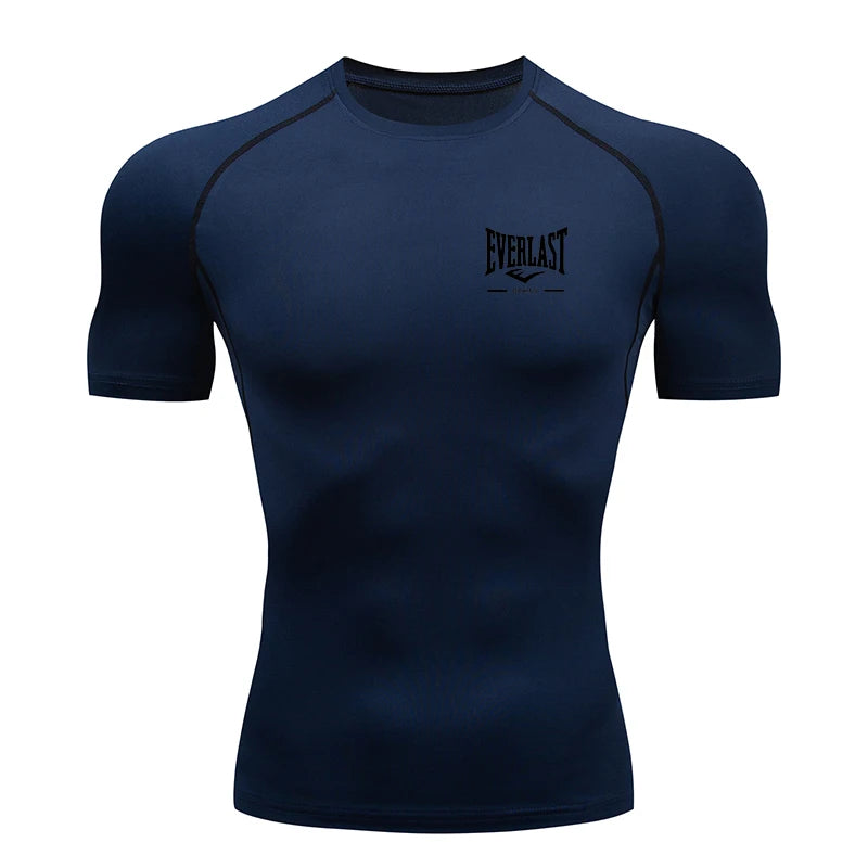 Fitted Crew Neck Short Sleeve Compression T Shirt