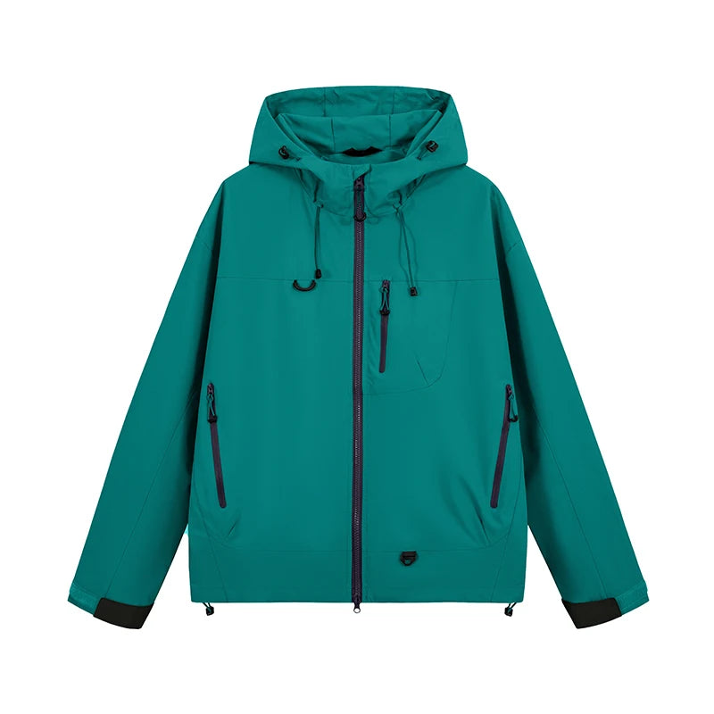 Hooded Hiking Jacket with Chest Pocket