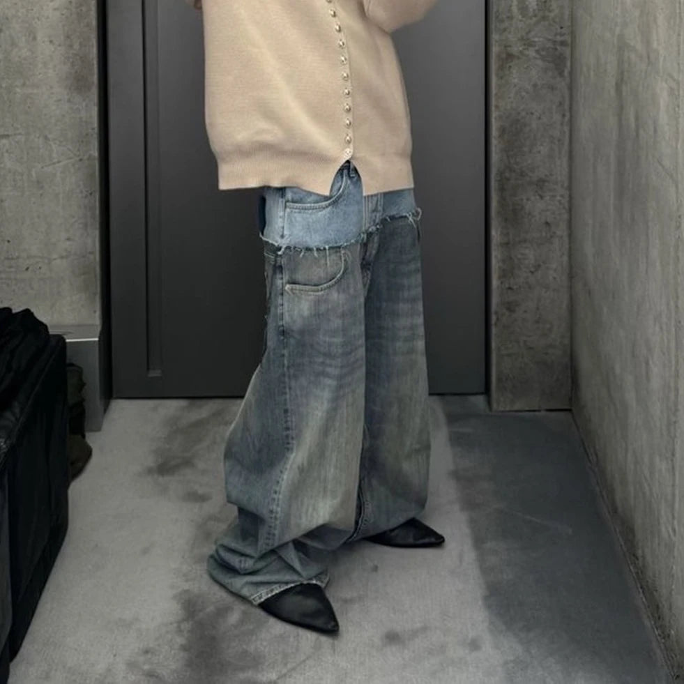 Men's Wide Leg Denim Jeans for Casual Everyday Wear