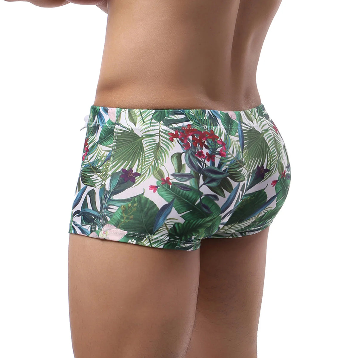 Men's Swimsuit Bottoms in Low-Waist Swimming Style for Beach and Pool Wear