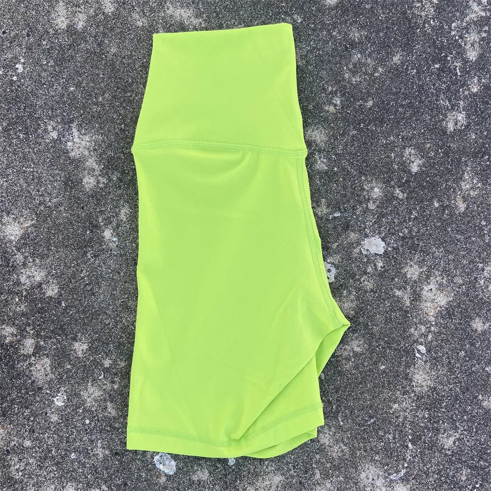 Women's High Waist Nylon Blend Shorts for Yoga and Training