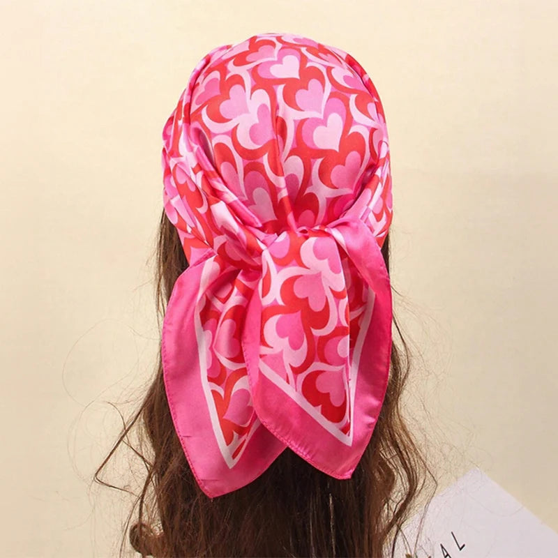 Printed Square Neck Scarf with Decorative Border Designs