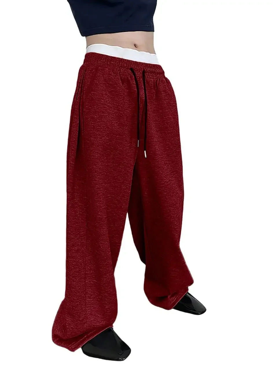 Full Length Loose Fit Casual Drawstring Running Jogger Pants