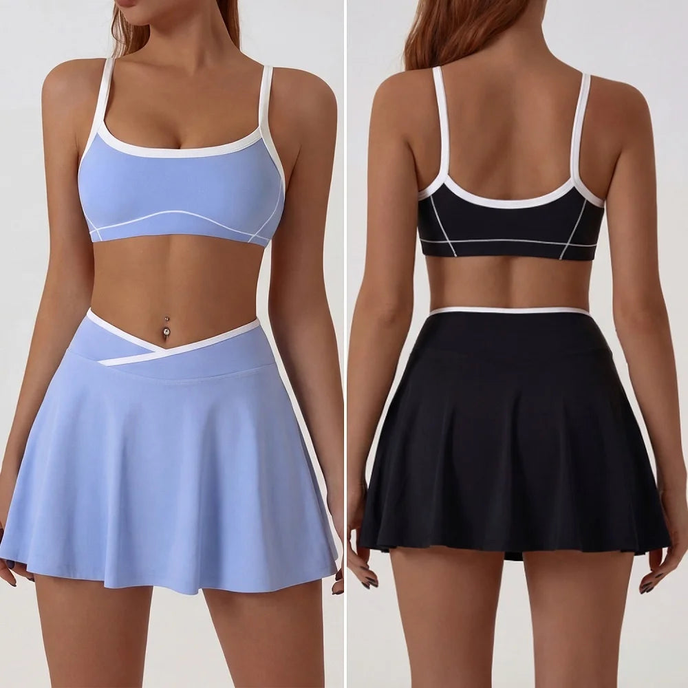 Women's Crop Top and Bottoms Workout Set