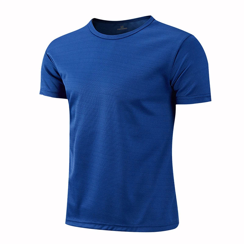Crew Neck Short Sleeve Fitted Running Sports T Shirt