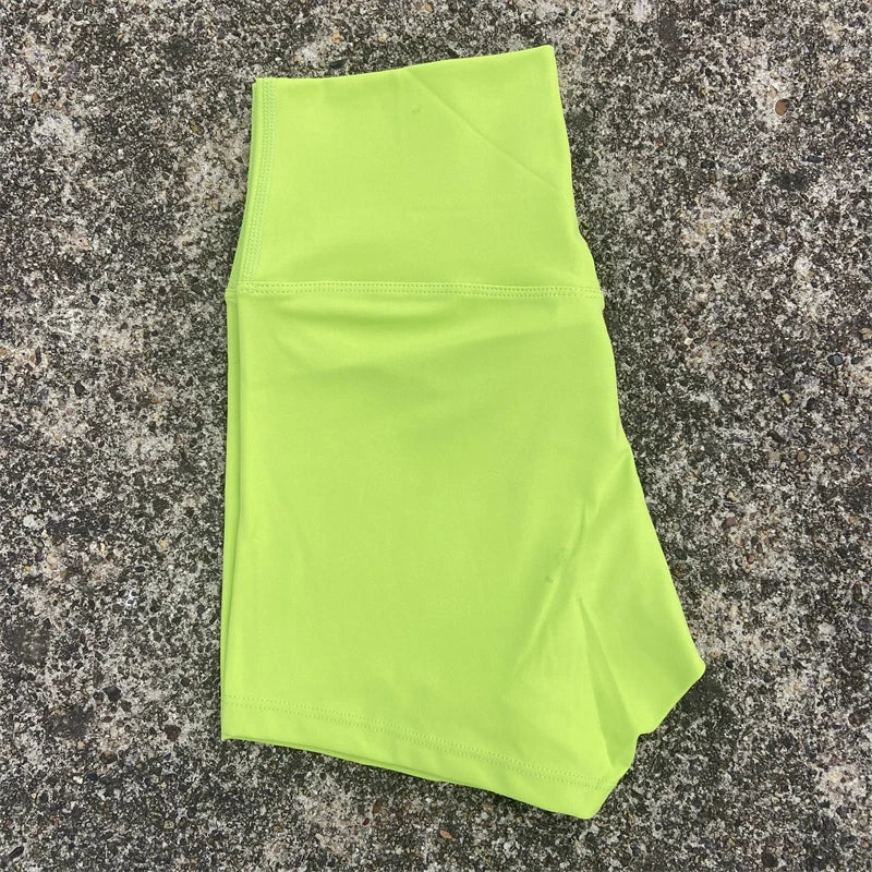 Women's High Waist Nylon Blend Biker Shorts with Colour Options