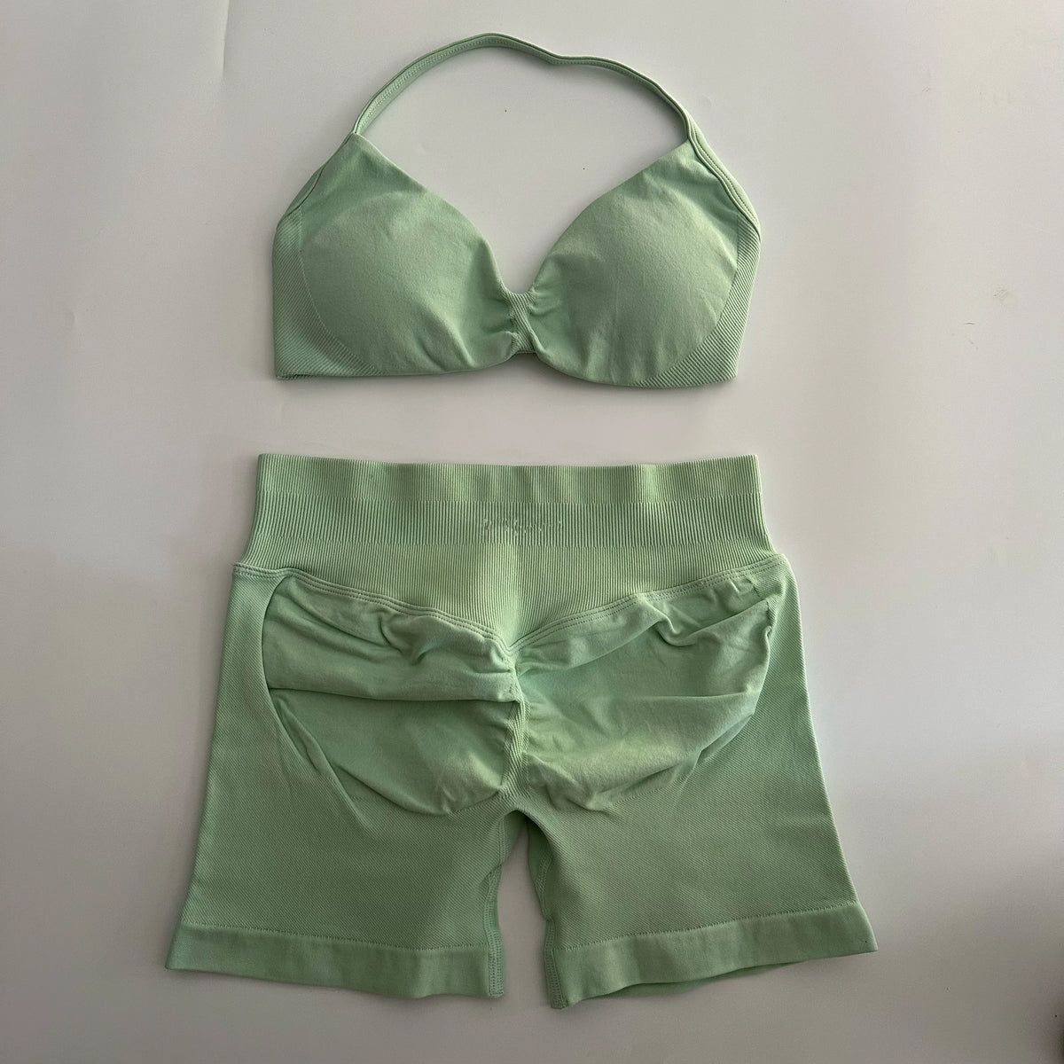 Women's Strappy Bra And Shorts Yoga Set For Workout Outfits