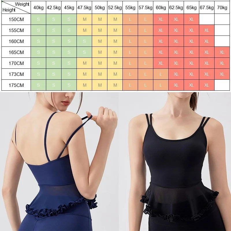 Women's Ruffle-Hem Sleeveless Workout Top