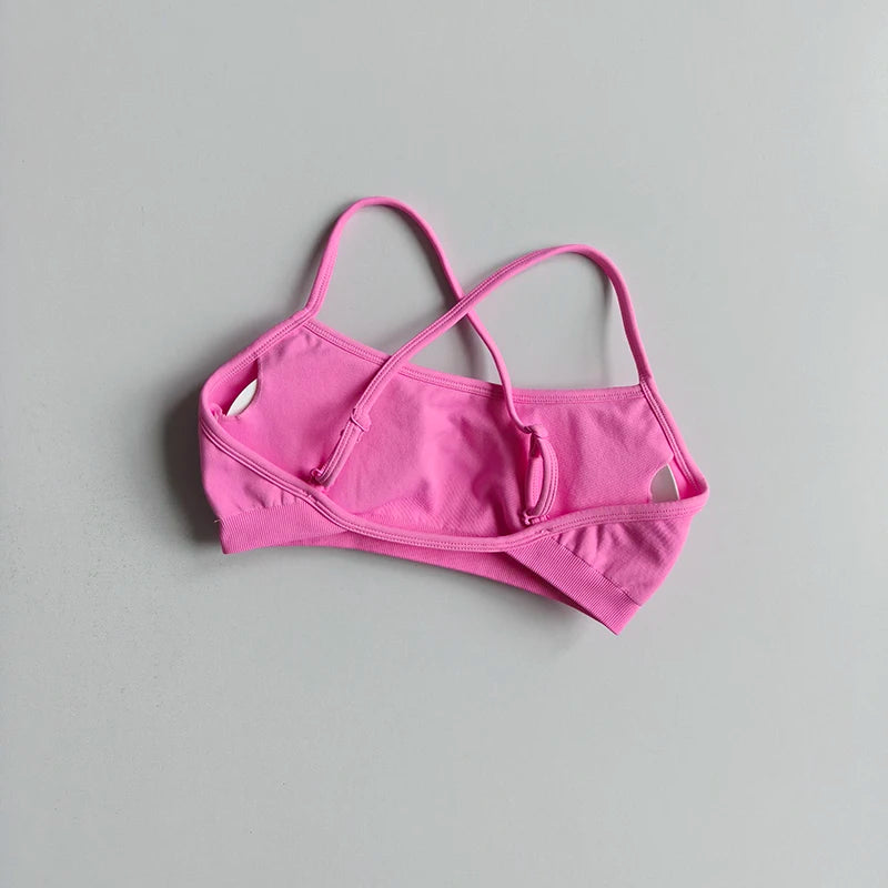 Women's Thin Strap Cross Back Sports Bra