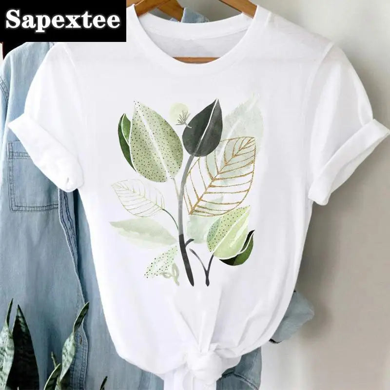 Women's Nature Graphic Modal Short-Sleeve Crewneck T-Shirt