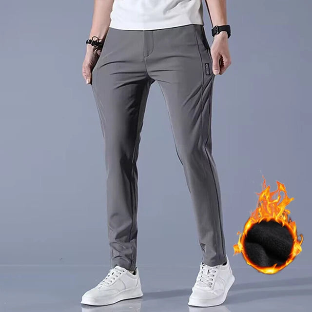 Men's Zip Fly Slim Fit Casual Pants For Everyday Wear