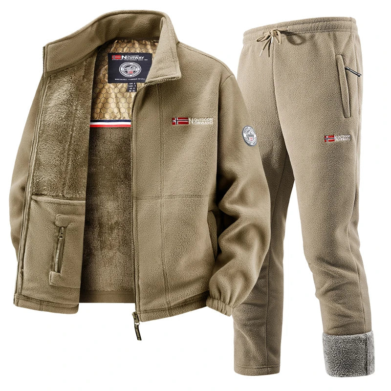 Men's Fleece Jacket and Pants Tracksuit