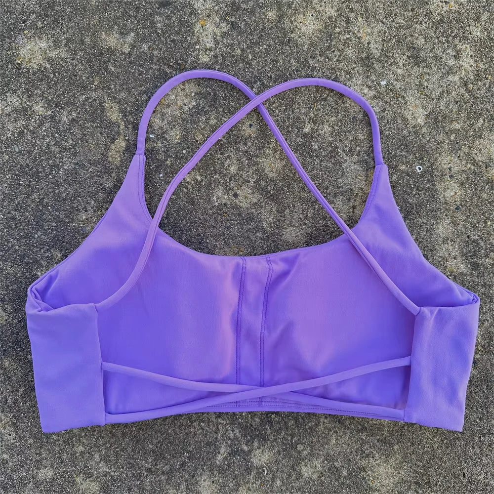 Women's Thin Strap Cross Back Sports Bra