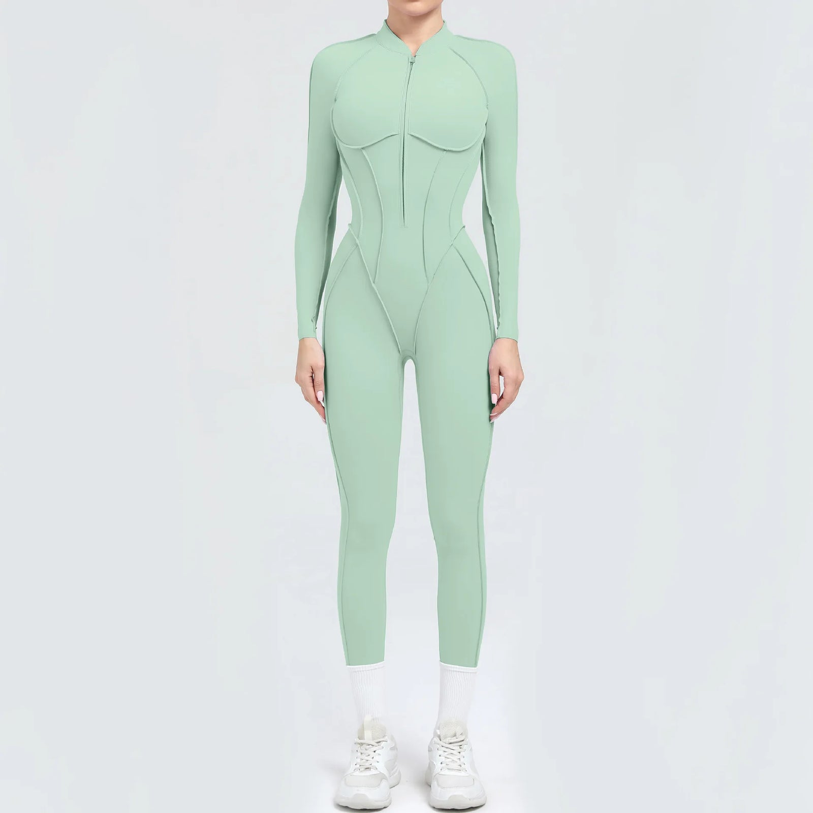 Women's Contoured Workout One Piece with Back Cutout and Multiple Sleeve Styles