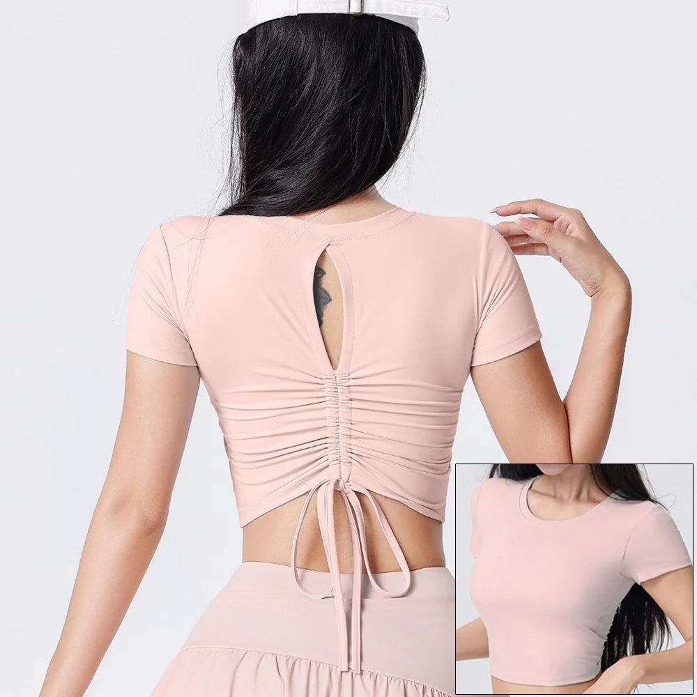 Women's Cross-Back Long-Sleeve Workout Top