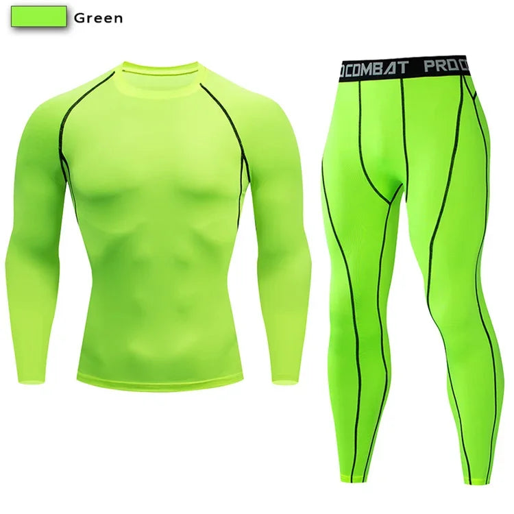 Men's Fitted Training Top and Leggings Set