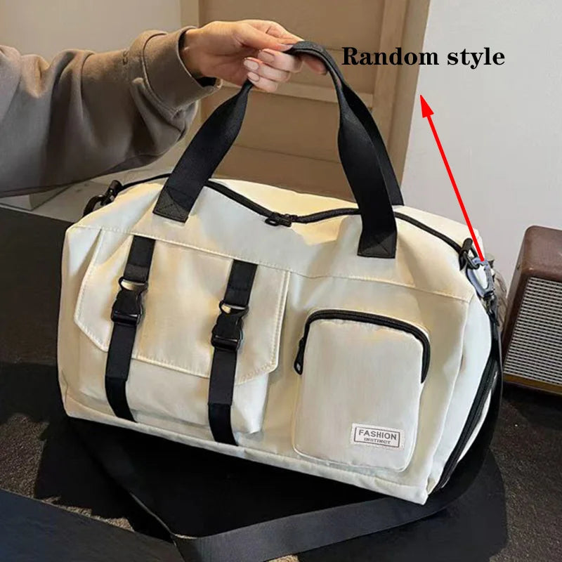 Travel Duffle Bag with Front Pockets and Shoulder Carry Strap