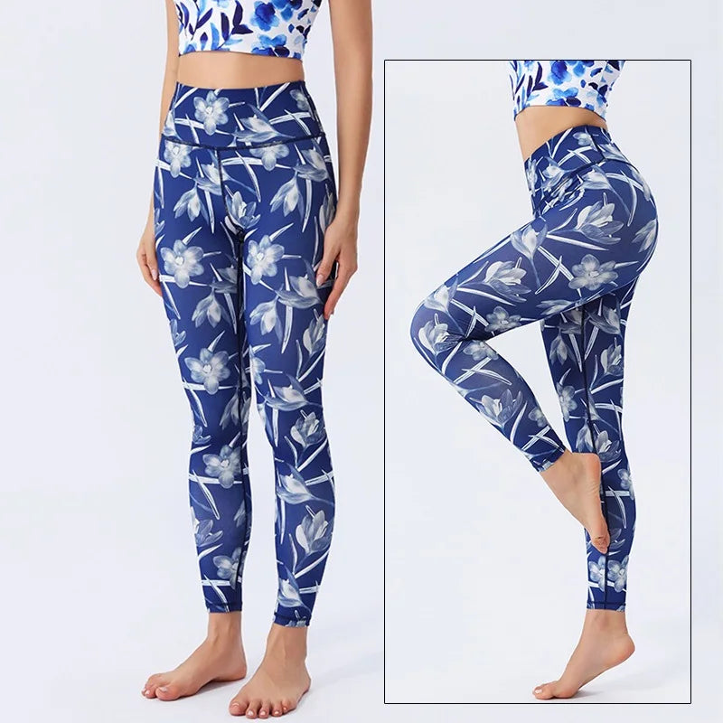 Women's Printed High-Waist Workout Leggings