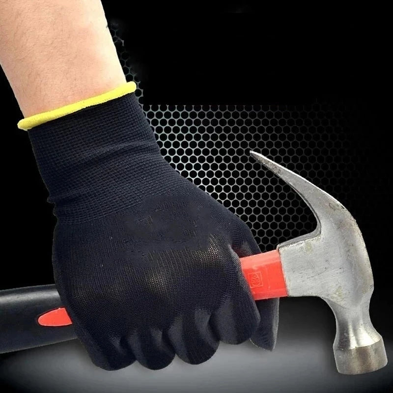 Full Finger Work Gloves with Contrasting Palm Coating