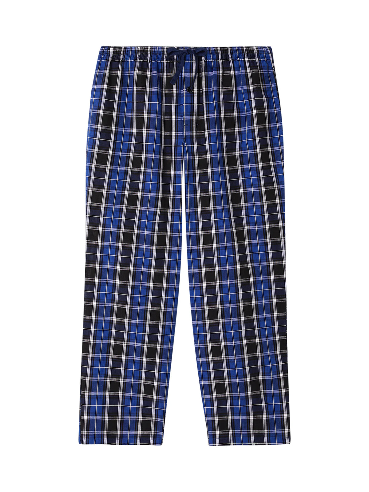 Men's Plaid Elastic Waist Straight Leg Lounge Pajama Pants