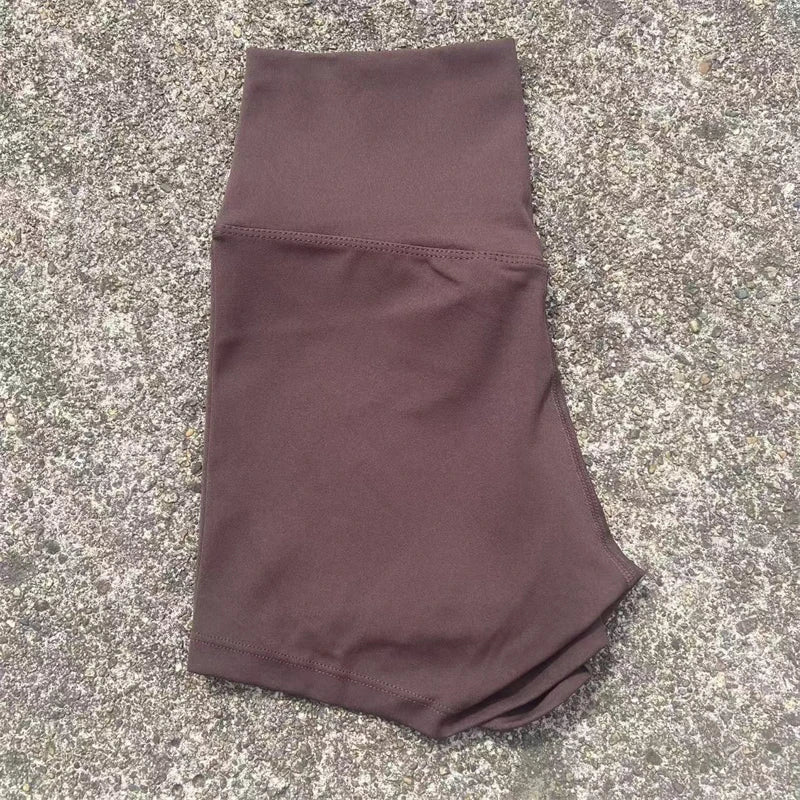 Women's High Waist Nylon Blend Biker Shorts with Colour Options