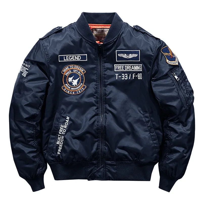 Long Sleeve Casual Streetwear Jacket with Front Closure and Pockets