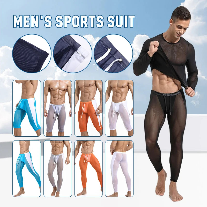 Men's Fitted Training Leggings for Gym and Running