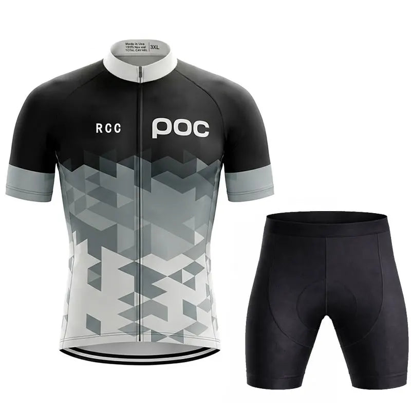Men's Short Sleeve Cycling Jersey Set for Summer Road Bike Riding
