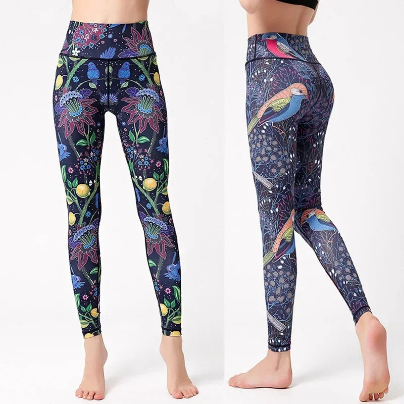 Women's Printed High-Waist Workout Leggings