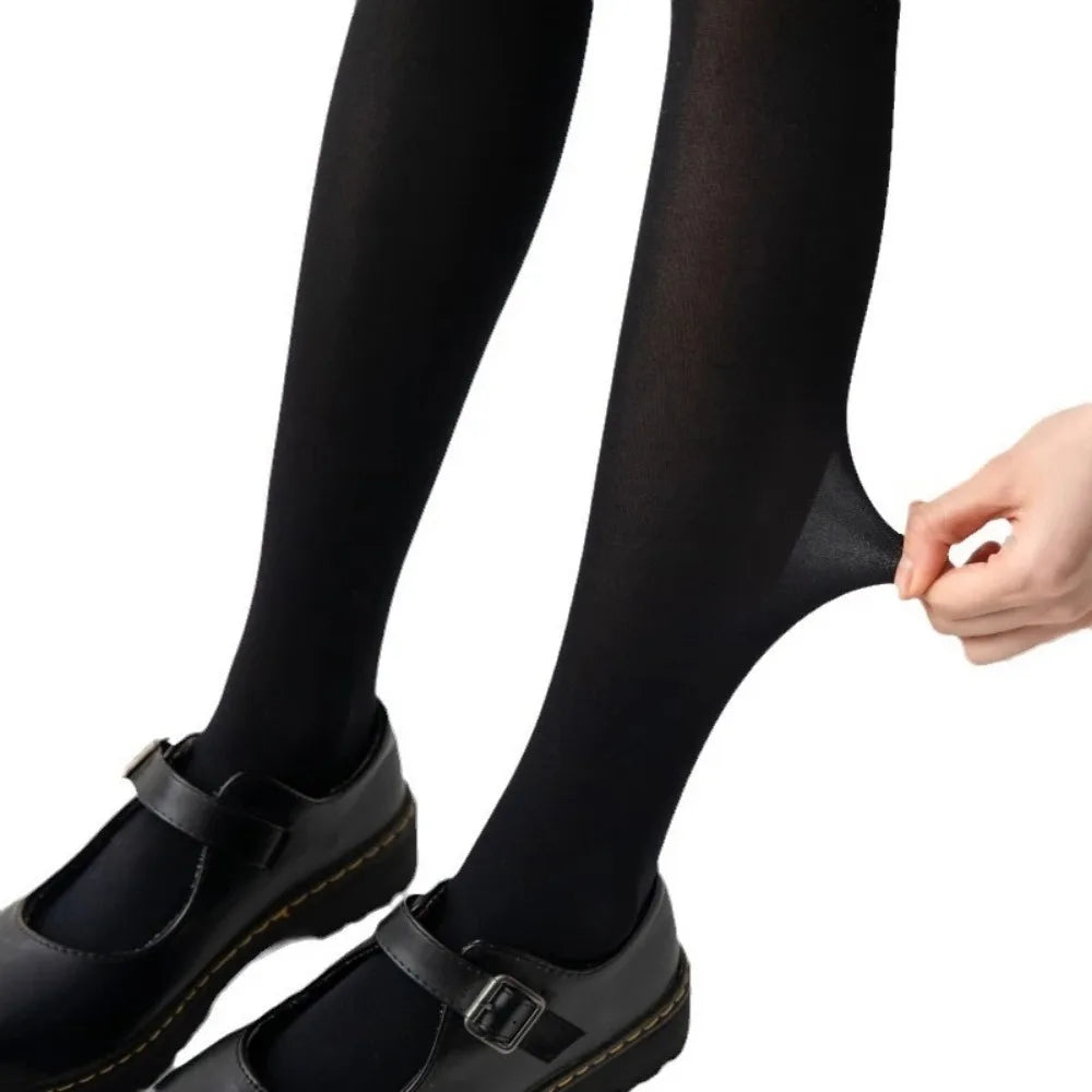 Solid Thigh High Stockings with Smooth Knit Appearance
