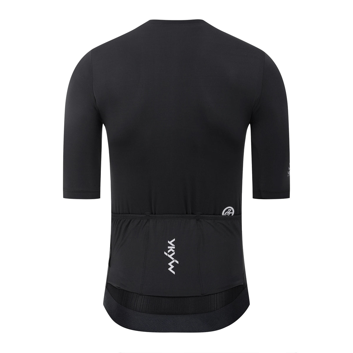 Men's V-Neck Short Sleeve Full-Zip Cycling Jersey with Rear Pockets