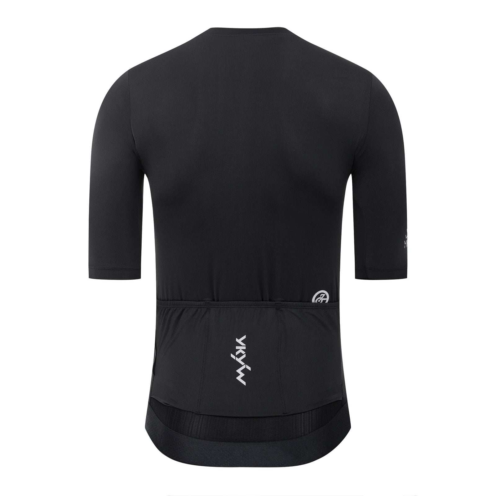 Men's V-Neck Short Sleeve Full-Zip Cycling Jersey with Rear Pockets