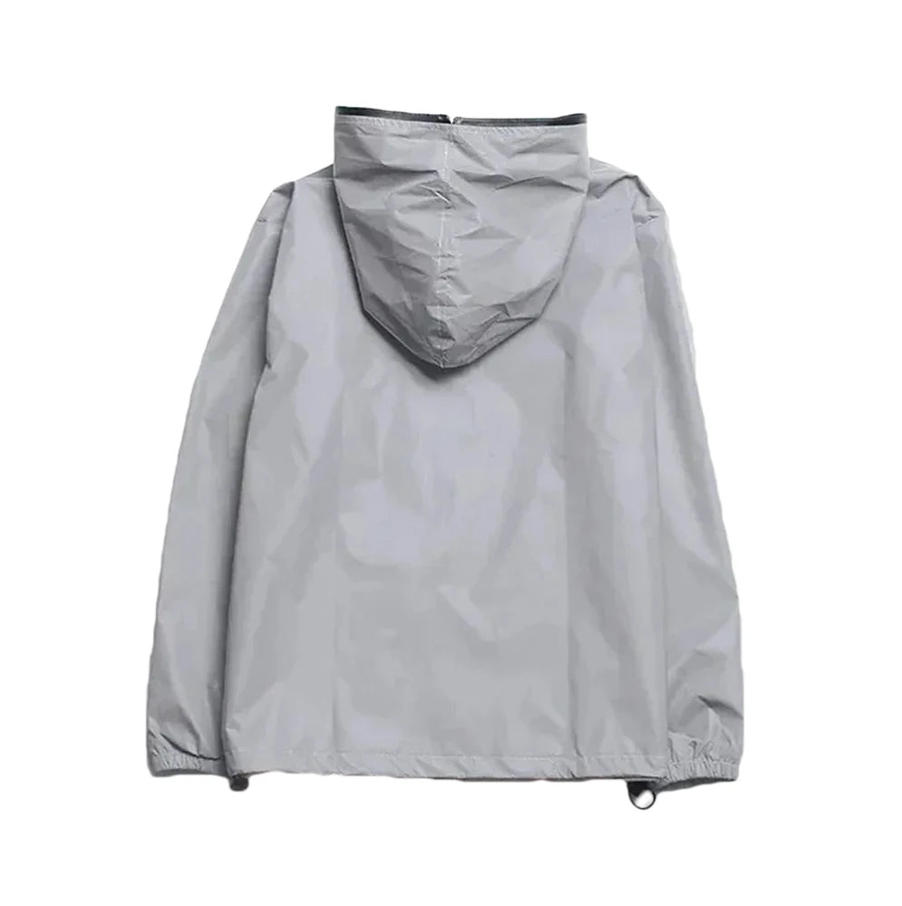 Hooded Long Sleeve Full Zip Casual Streetwear Jacket