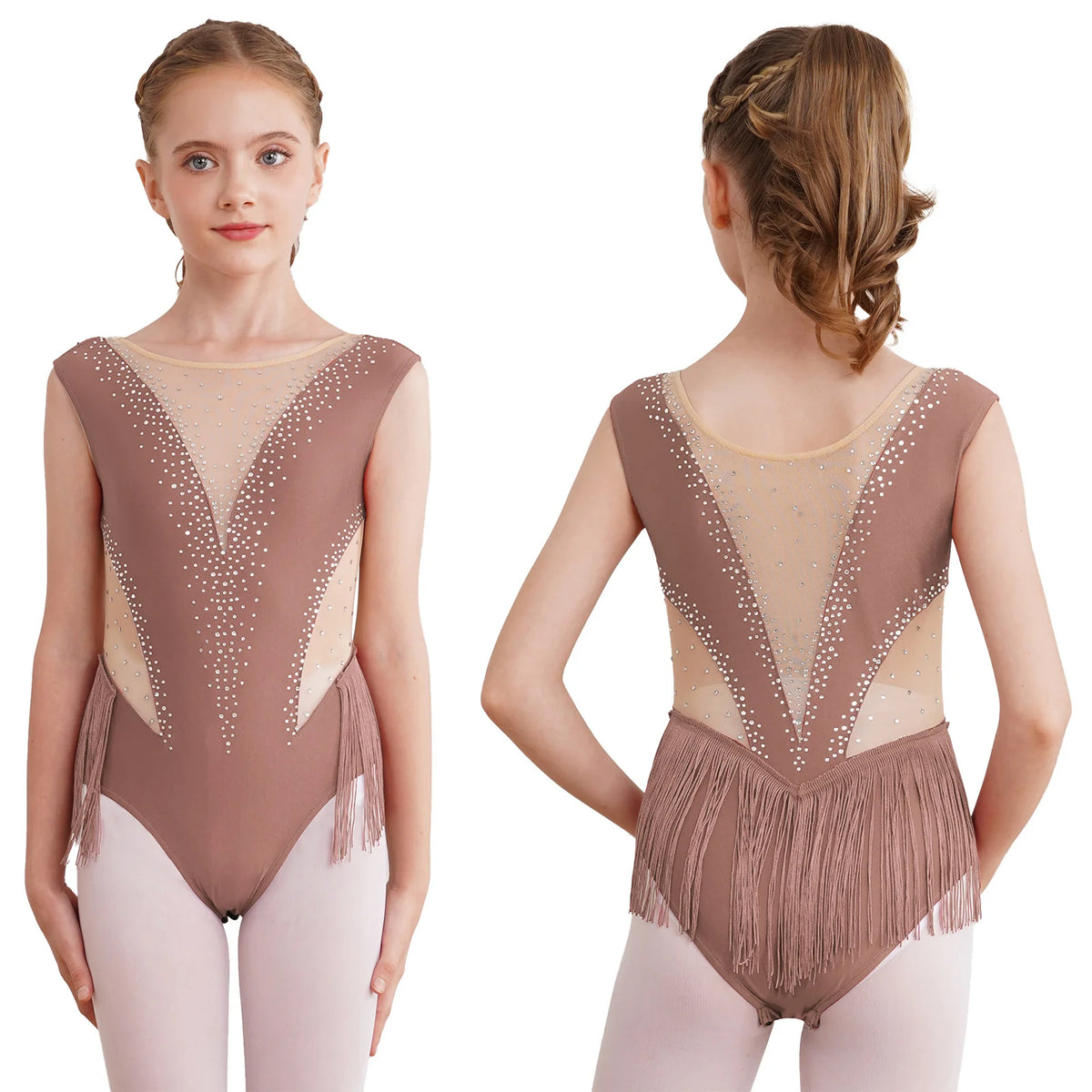 Girls' Lyrical Dance Costume Styles with Rhinestones and Skirted Outfit Options