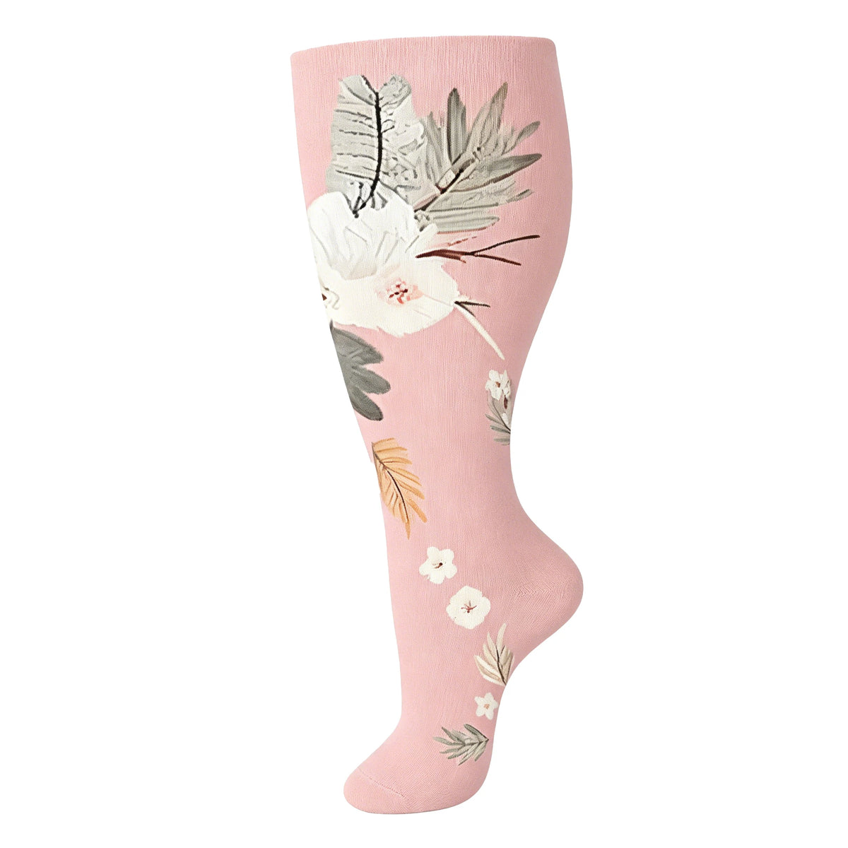 Plus Size Knee High Compression Socks with Pattern Options