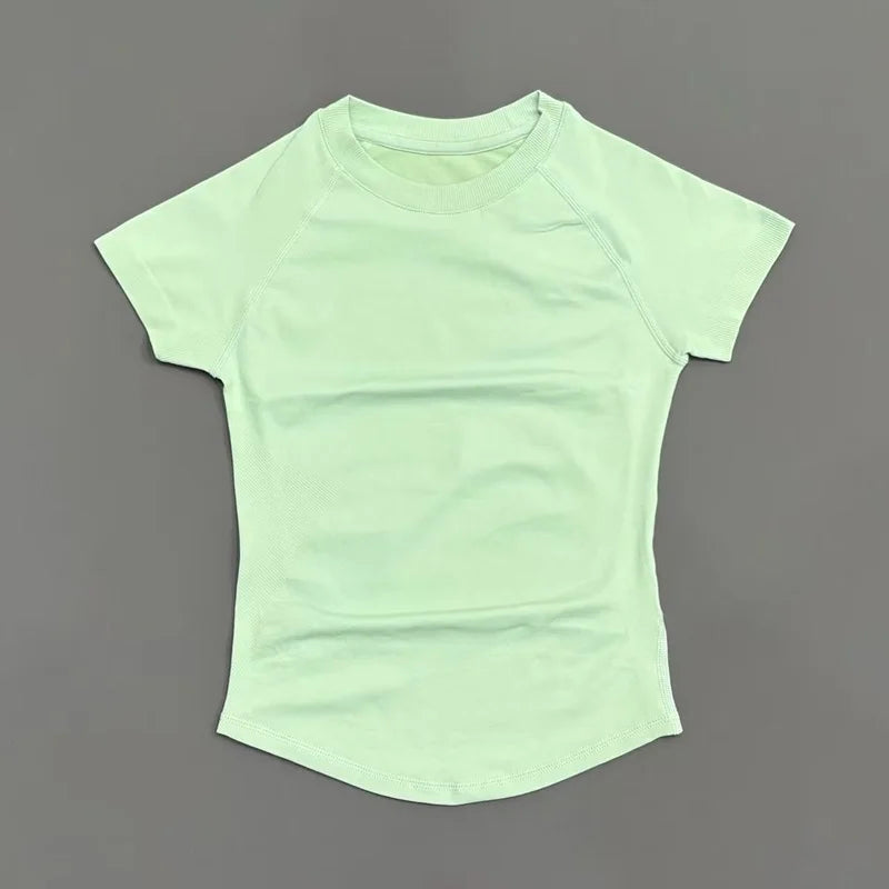 Women's Crew Neck Short Sleeve Sports T-shirt For Workout Outfits