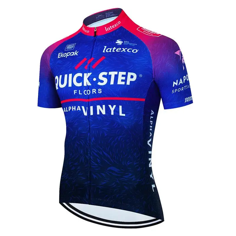 Short Sleeve Zip-Front Cycling Jersey with Pockets for Spring and Summer