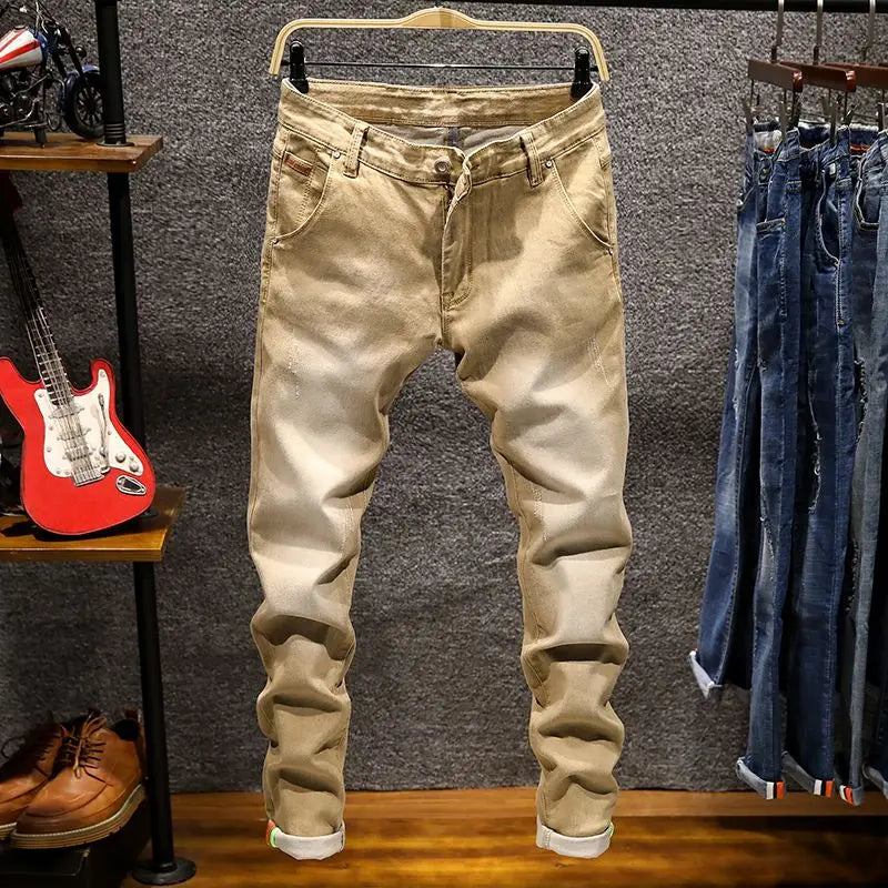 Men's Distressed Slim Fit Denim Jeans for Casual Everyday Wear