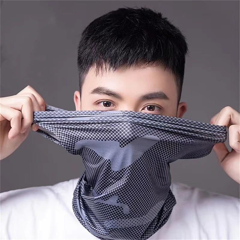 Patterned Tube Neck Gaiter Scarf with Face Coverage
