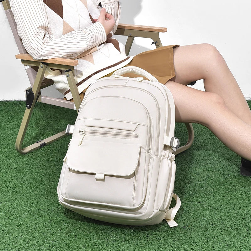 Multi-Layer Commuter Backpack with Front Pockets and Twin Shoulder Straps