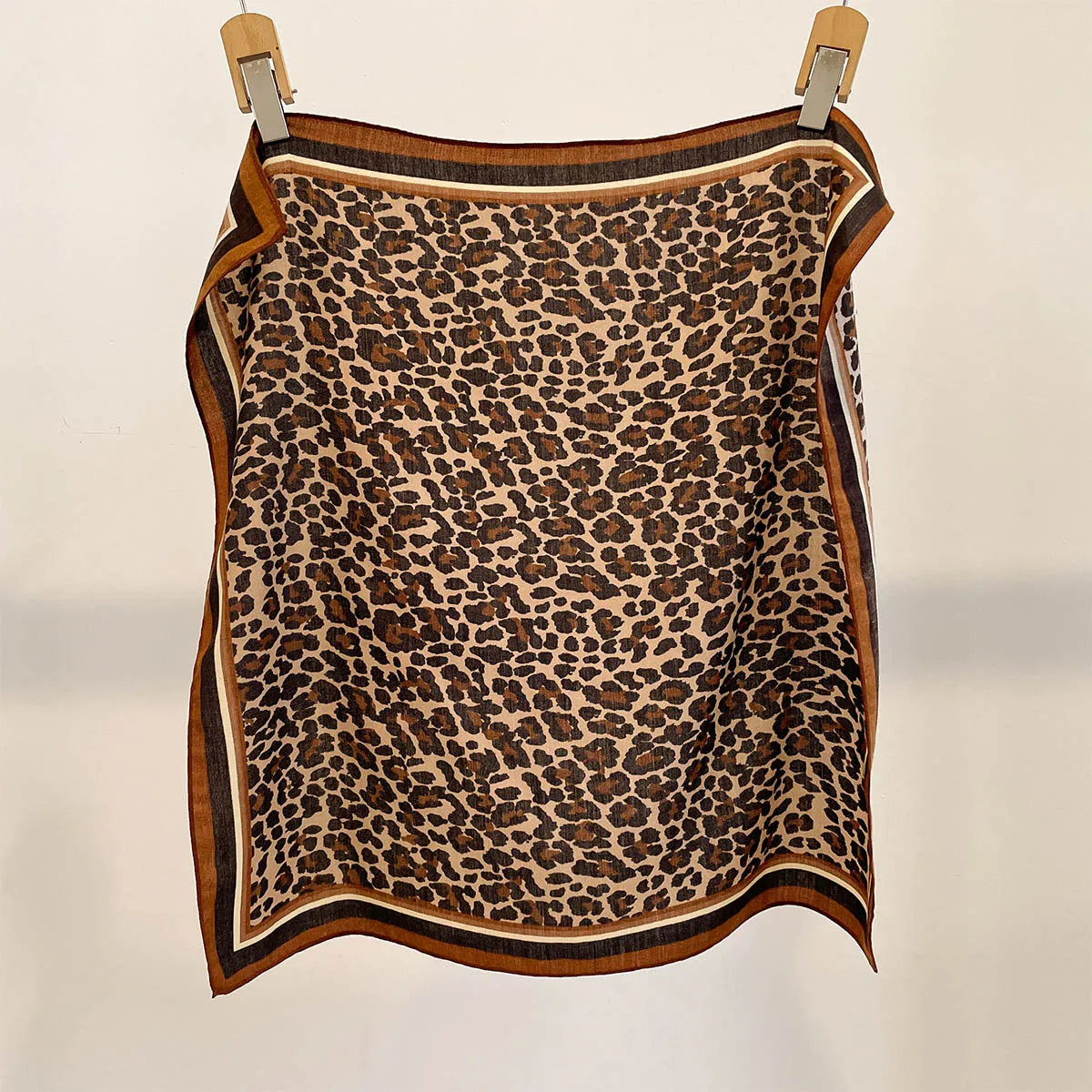 Printed Square Scarf with Polka Dot Pattern Options
