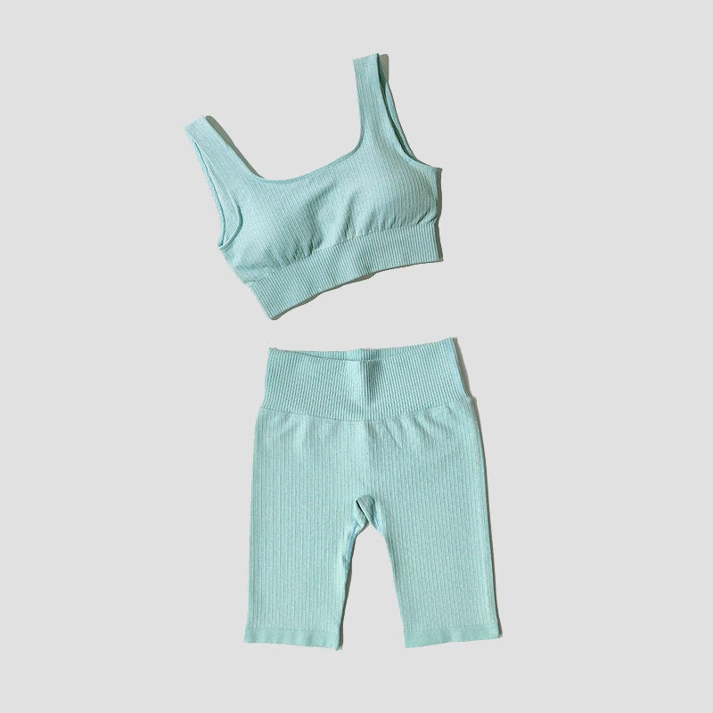Women's Bra And Shorts Yoga Set For Workout Outfits